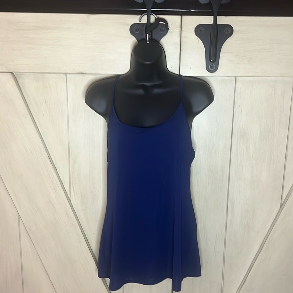 Women’s blue tank top silky